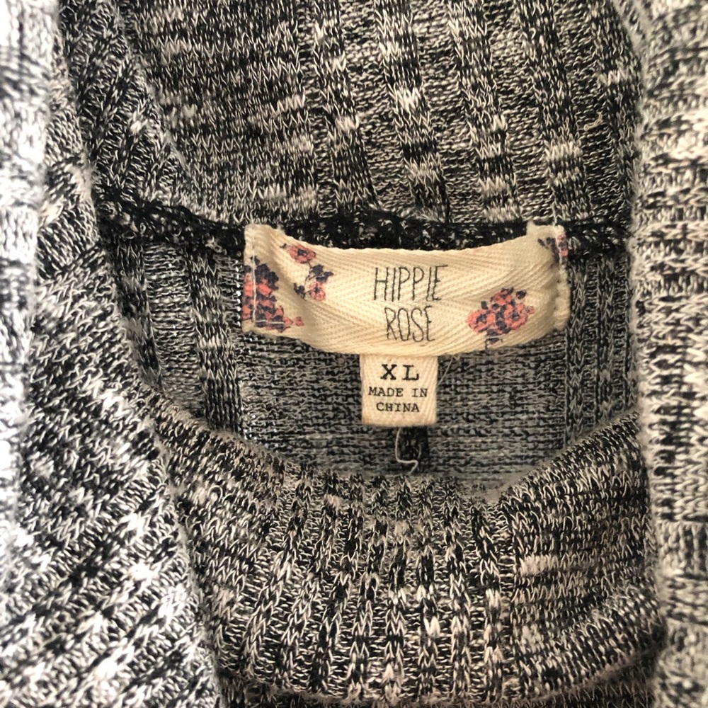 Grey (heathered) cowl neck sweater dress - Picture 2 of 3